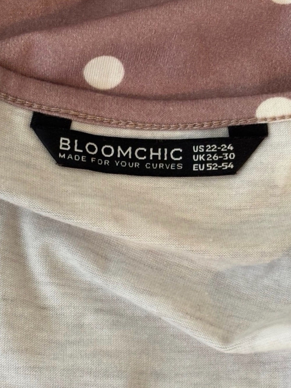 BloomChic Mauve Pink Polka Dot Top - Picture 4 of 5